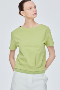 Dropped Shoulder Pleat Top