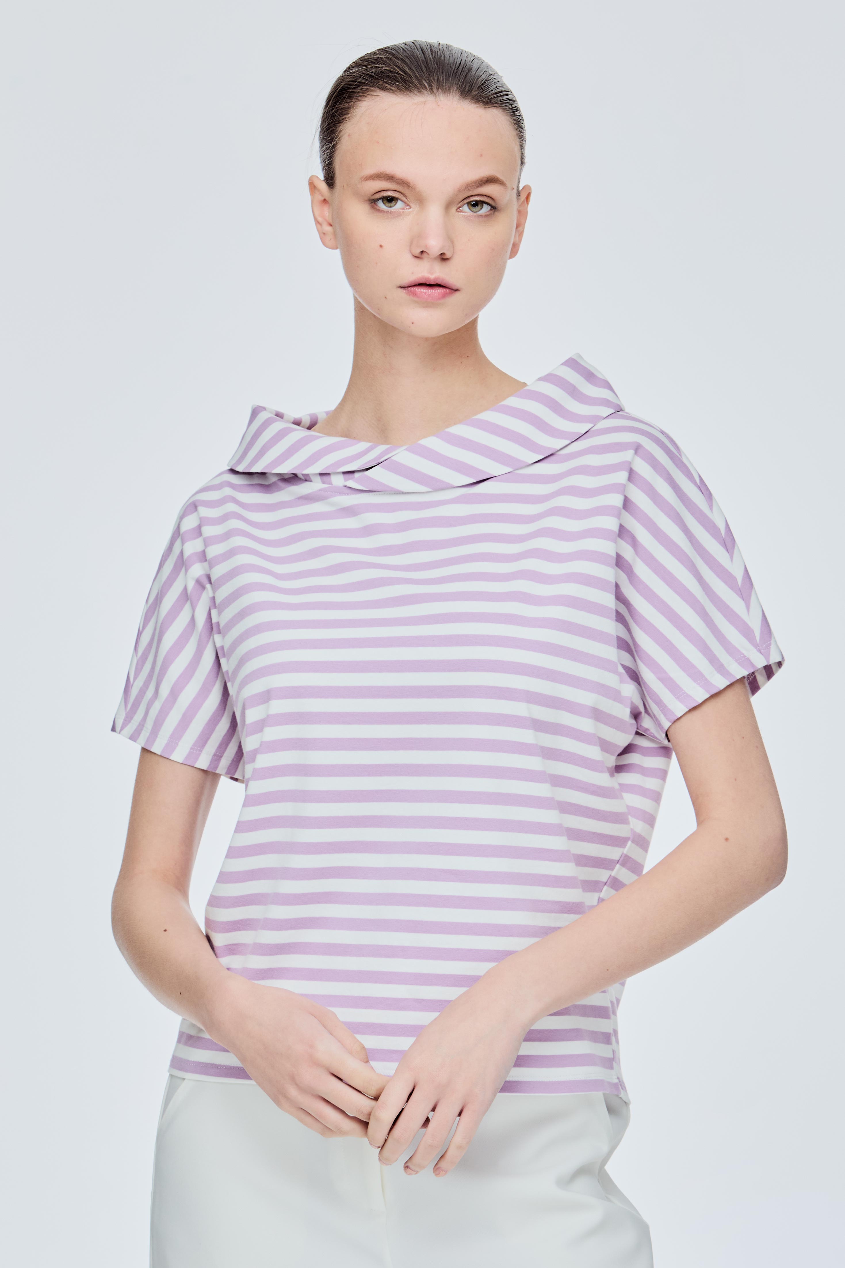 Collared Boat Neck Top