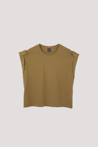 Contrast Cuff Boxy Tee