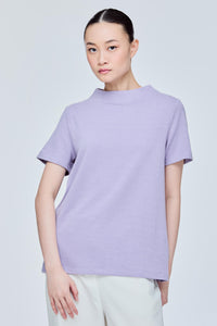 Wide Mock Neck Tee