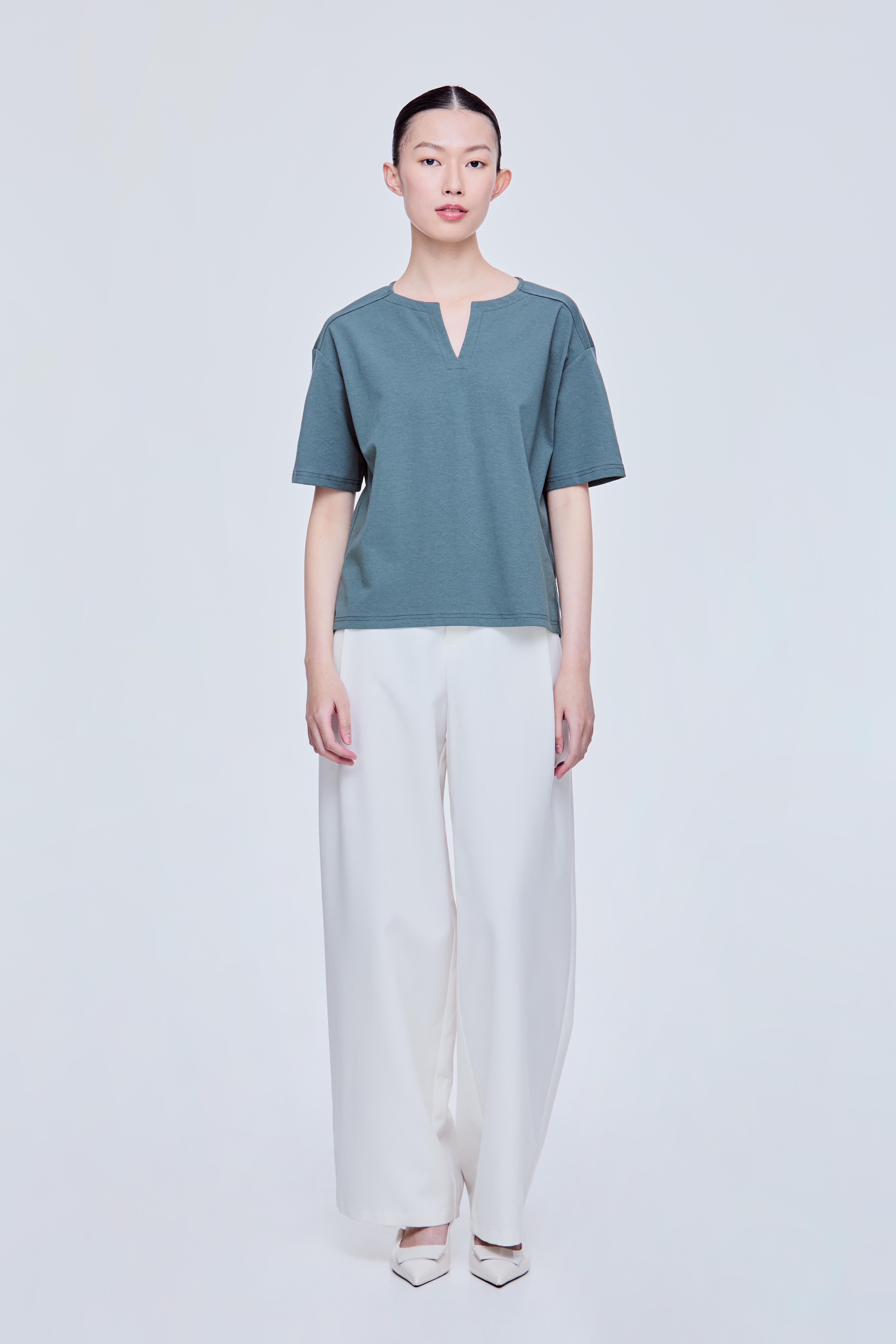 Basic Split Crew Tee