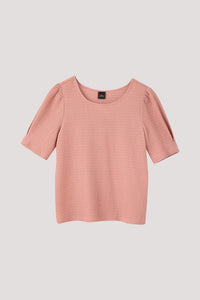 Textured Puffed Sleeve Top