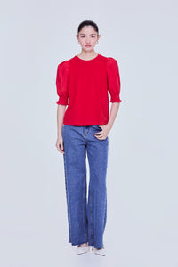 Smocked Sleeve Top