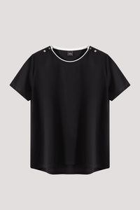 Button Shoulder Tee