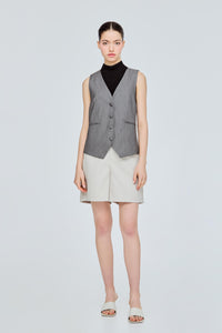 Striped Buttoned Waistcoat