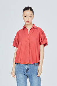 Oversized Asymmerical Hem Magyar Blouse