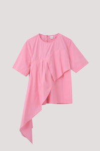 Draped Panelled Ruffle Top