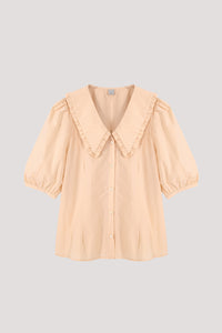 Peterpan Collar With Ruffles Top