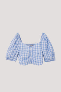 Gingham Ruched Top