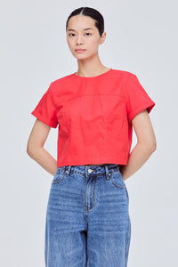 Cropped Panelled Top