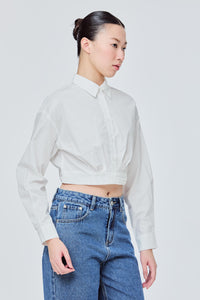 Pleated Detail Crop Top