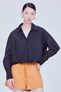 Puffy Contrast Shirt Blouse