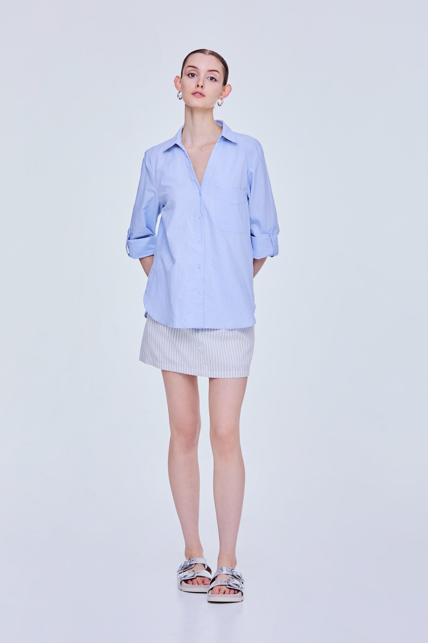 Collared V-Neck Shirt