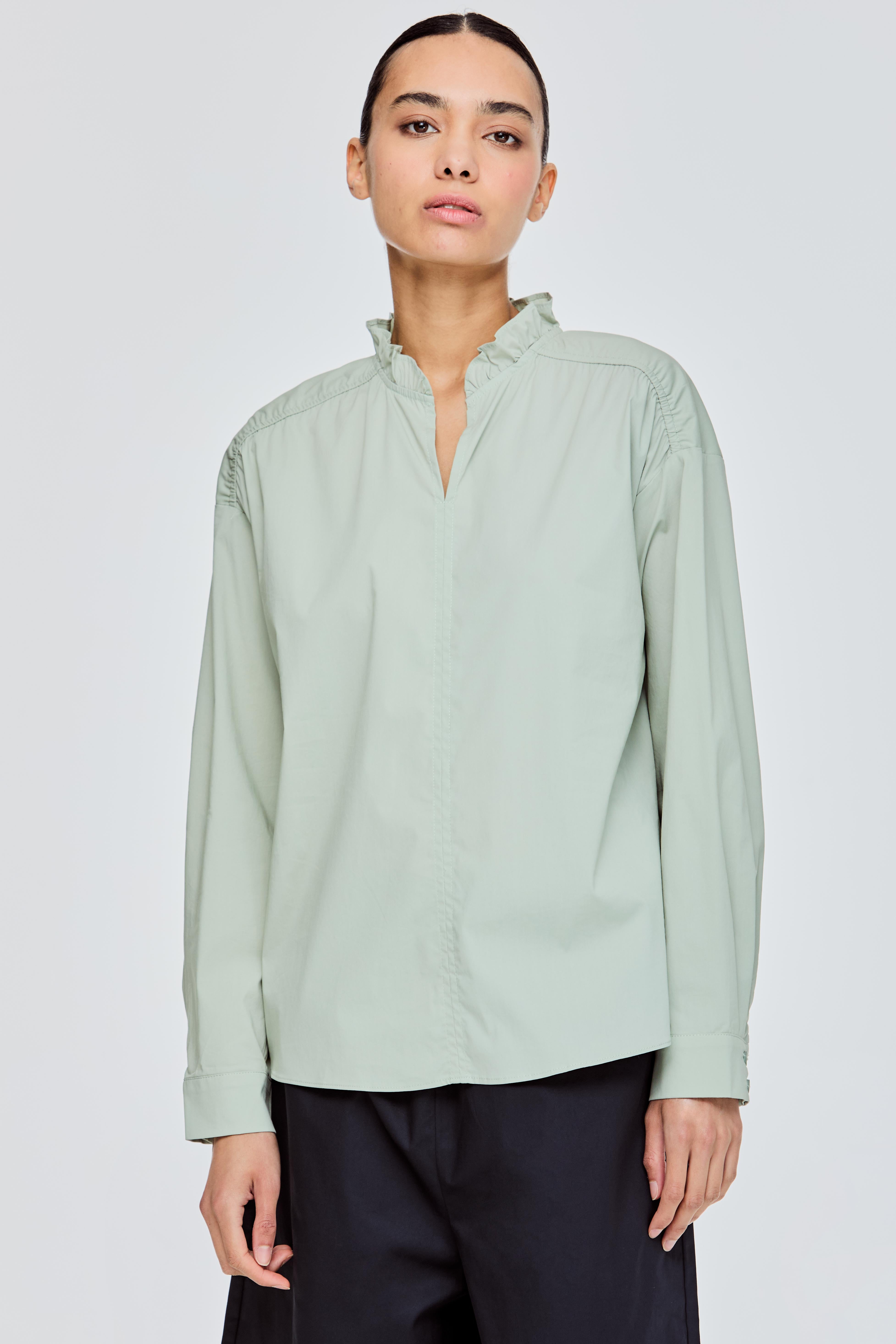 Gathered Shoulder Seam Blouse