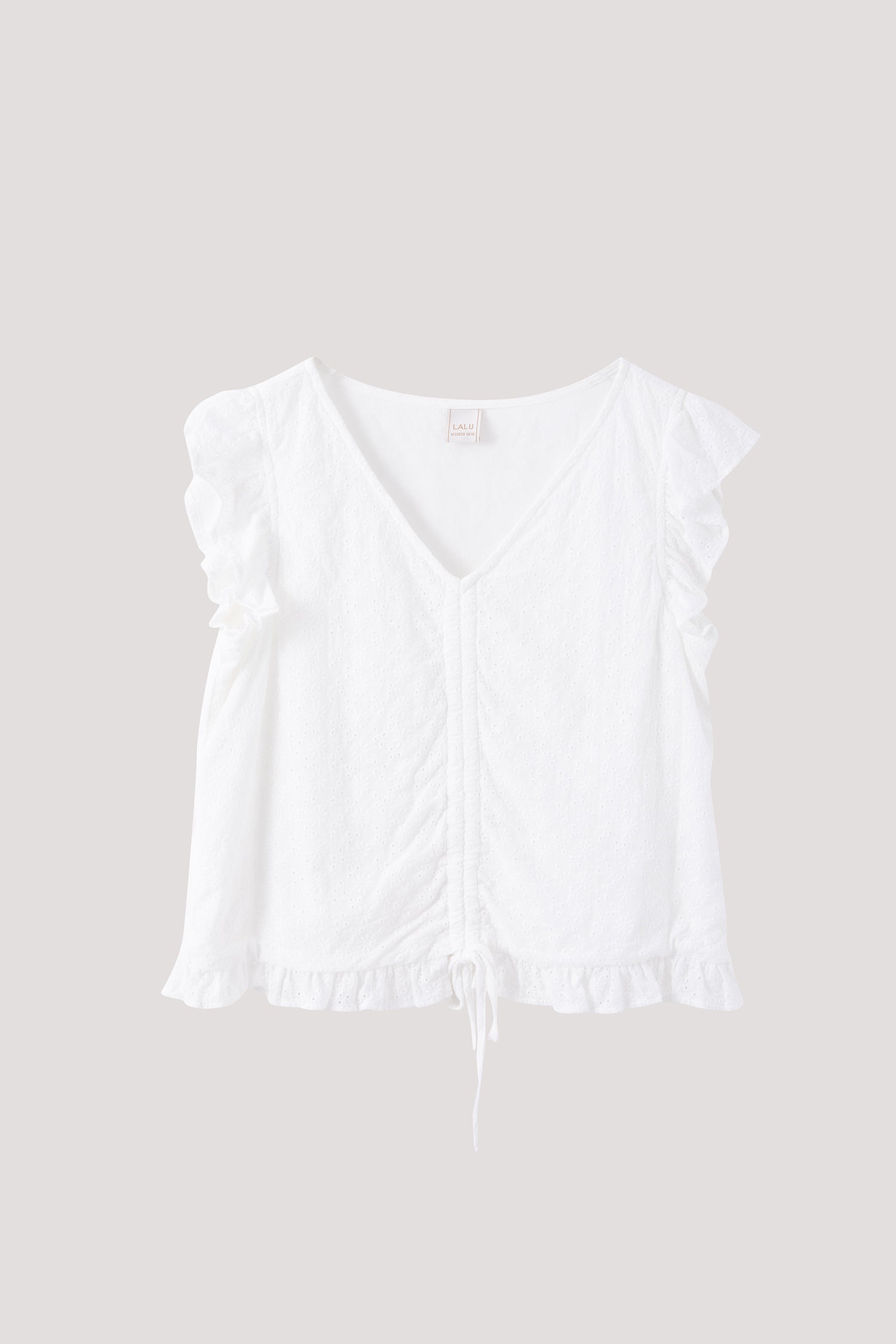 Ruffle Sleeve Ruched Top