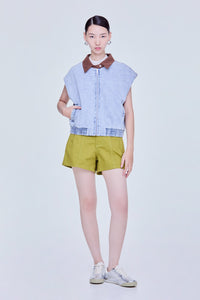 Contrast Denim Vest