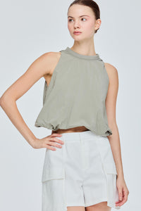 Bubble Hem Sleeveless Top