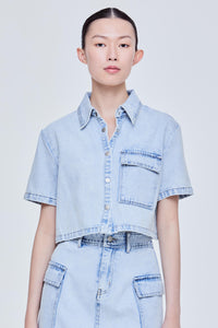 Denim Cropped Shirt