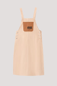 Leather Pocketed Corduroy Dungaree Dress