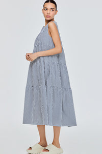 Tiered Gather Flare Dress