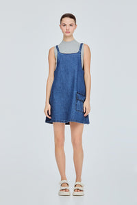 Denim A-Line Mini Dress