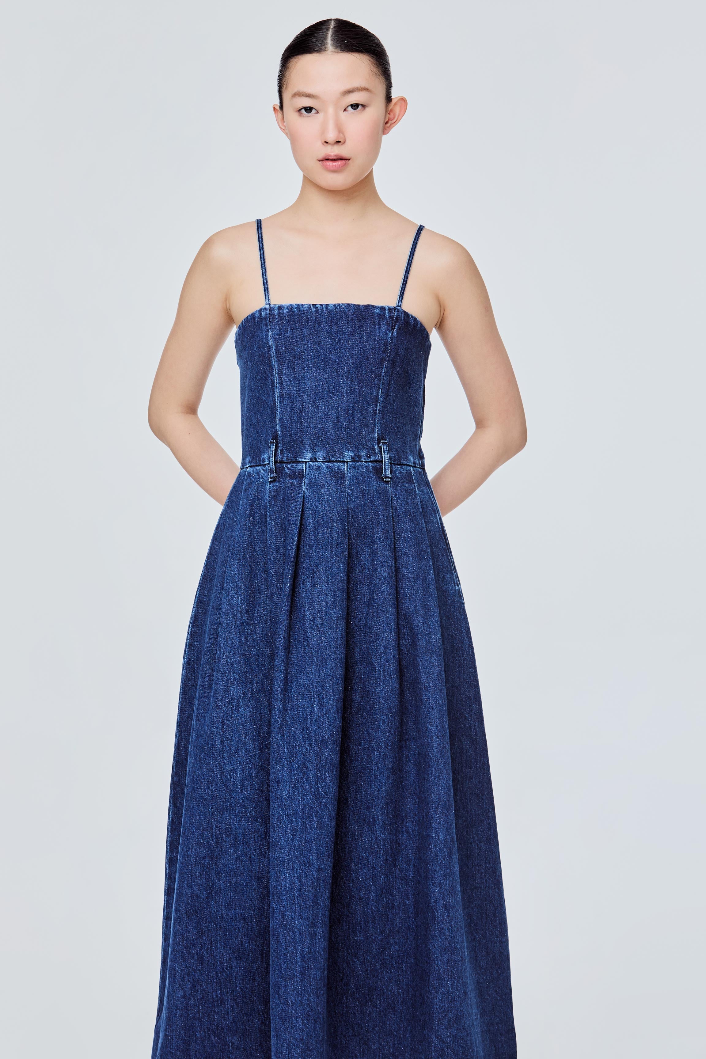 Flare Cut Denim Dress