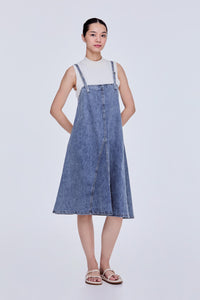 Buckle Strap Denim Dress