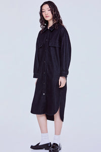 Denim Collared Shirt Dress