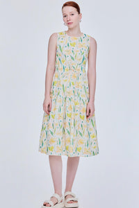 Printed Drawstring Dress