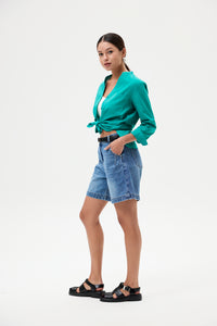 Linen Pocket Blouse