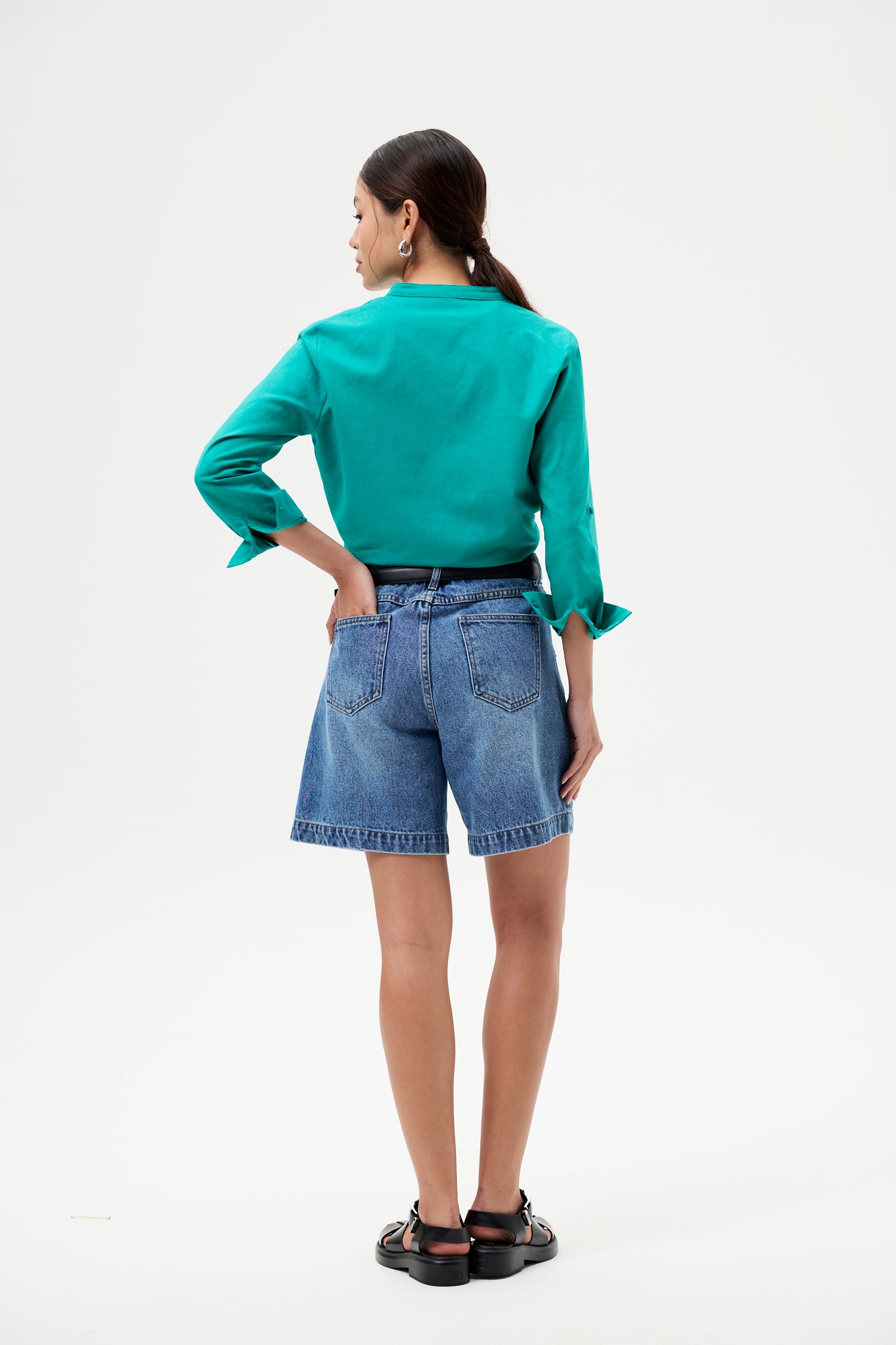 Linen Pocket Blouse