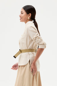 Linen Pocket Blouse
