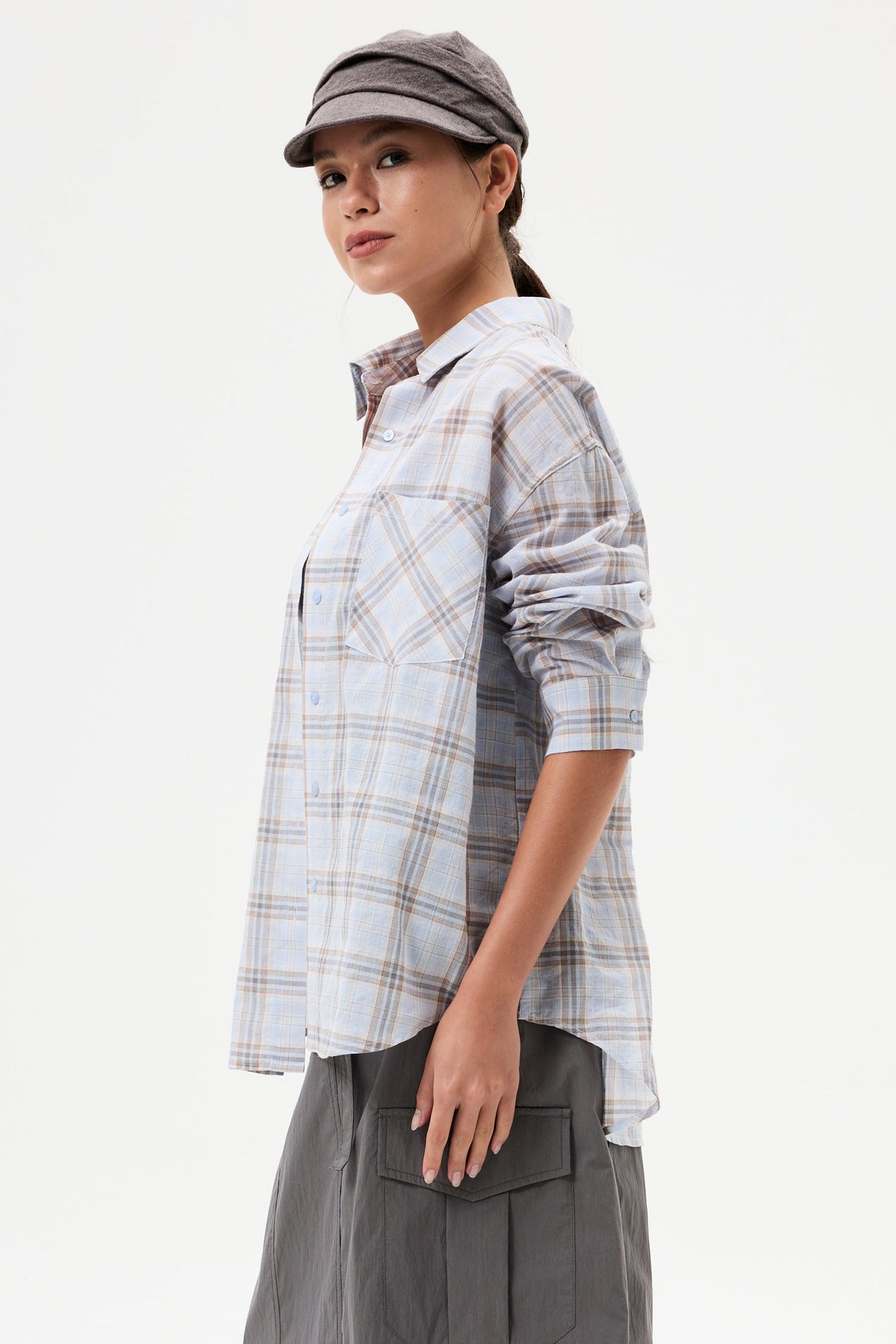 Soft Checks Shirt Blouse