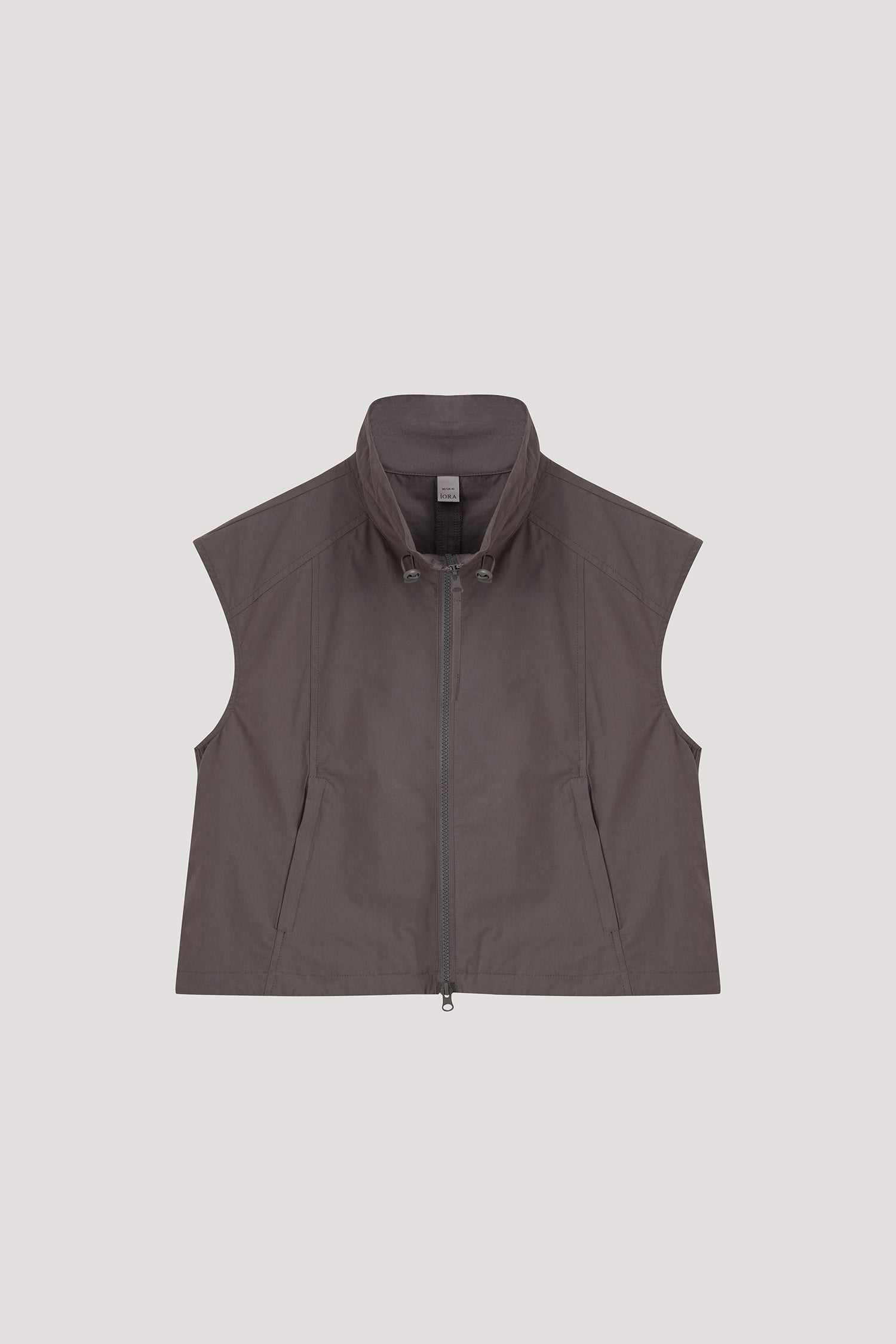 Ruched Collar Drawstring Vest