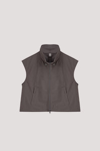 Ruched Collar Drawstring Vest