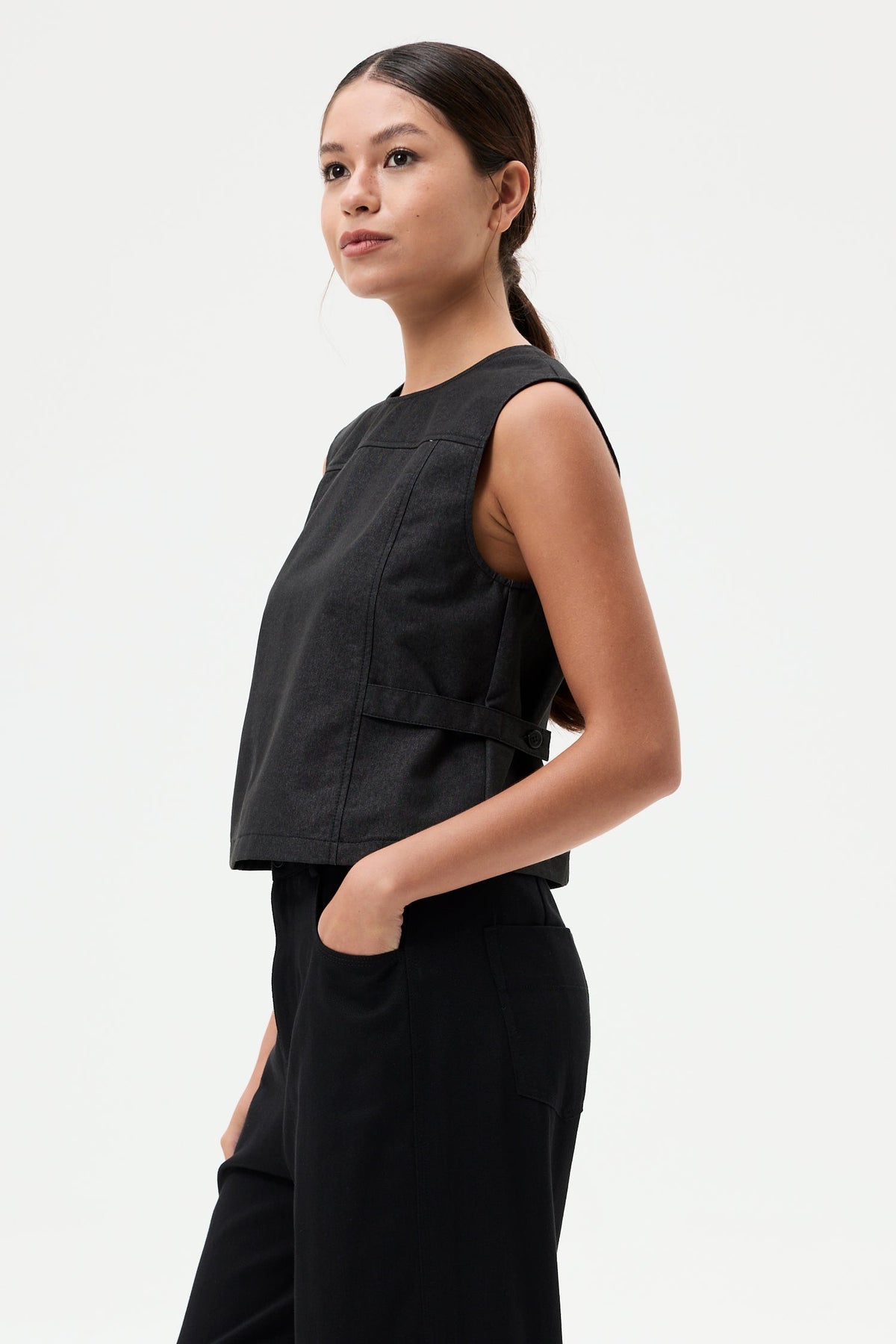 Belted Boxy Top