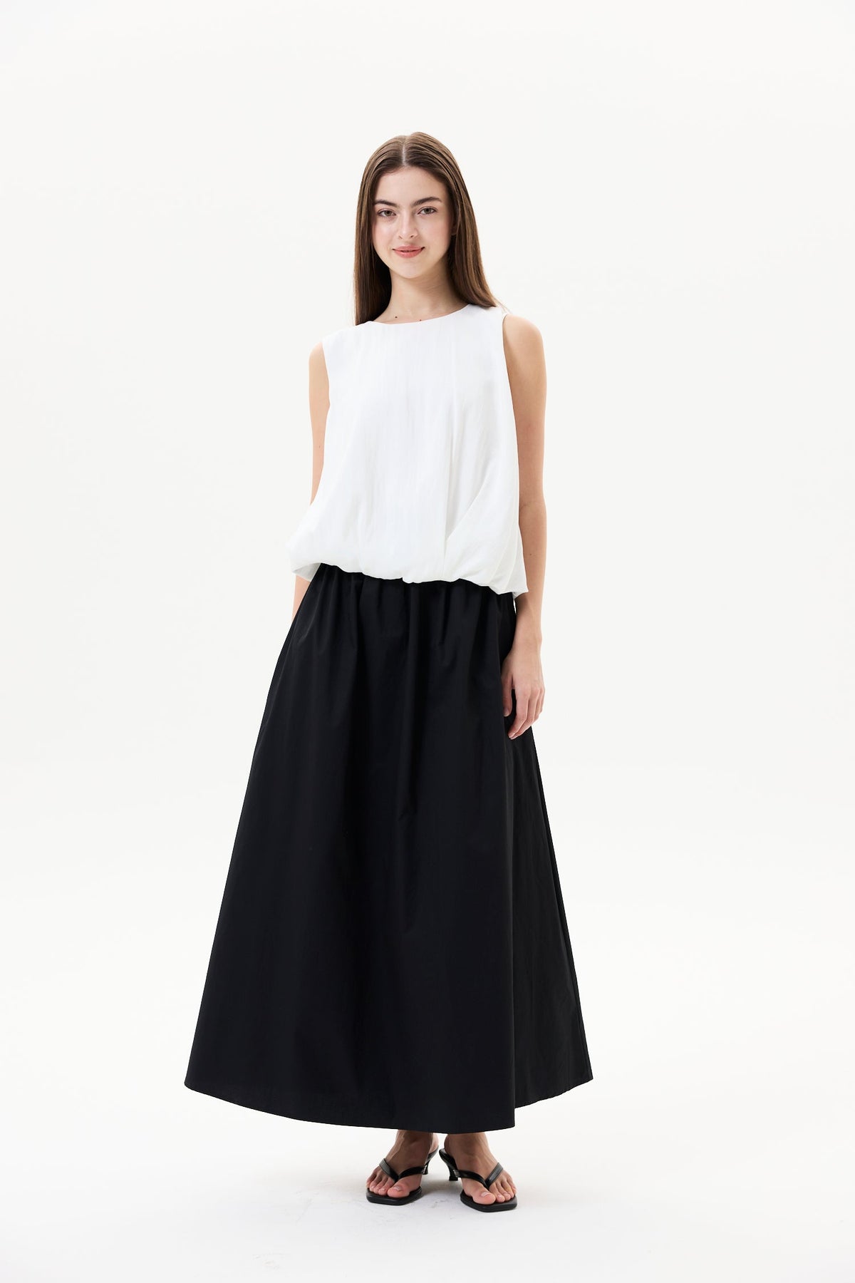 Sleeveless Pleated Top