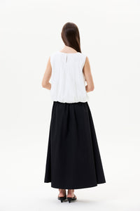 Sleeveless Pleated Top