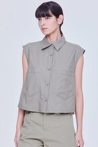Pocketed Buttondown Top