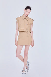 Panelled Collared Vest