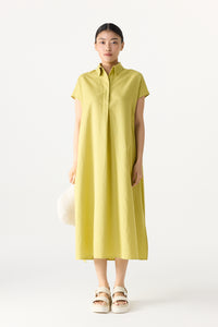 Relaxed Collared Tunic Dress