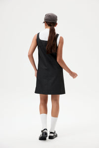 Mini Pinafore Denim Dress