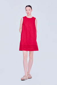 Mini Embroidered Trim Dress