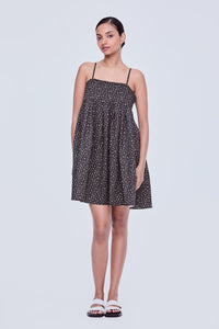 Pleated Panel Floral Sundress