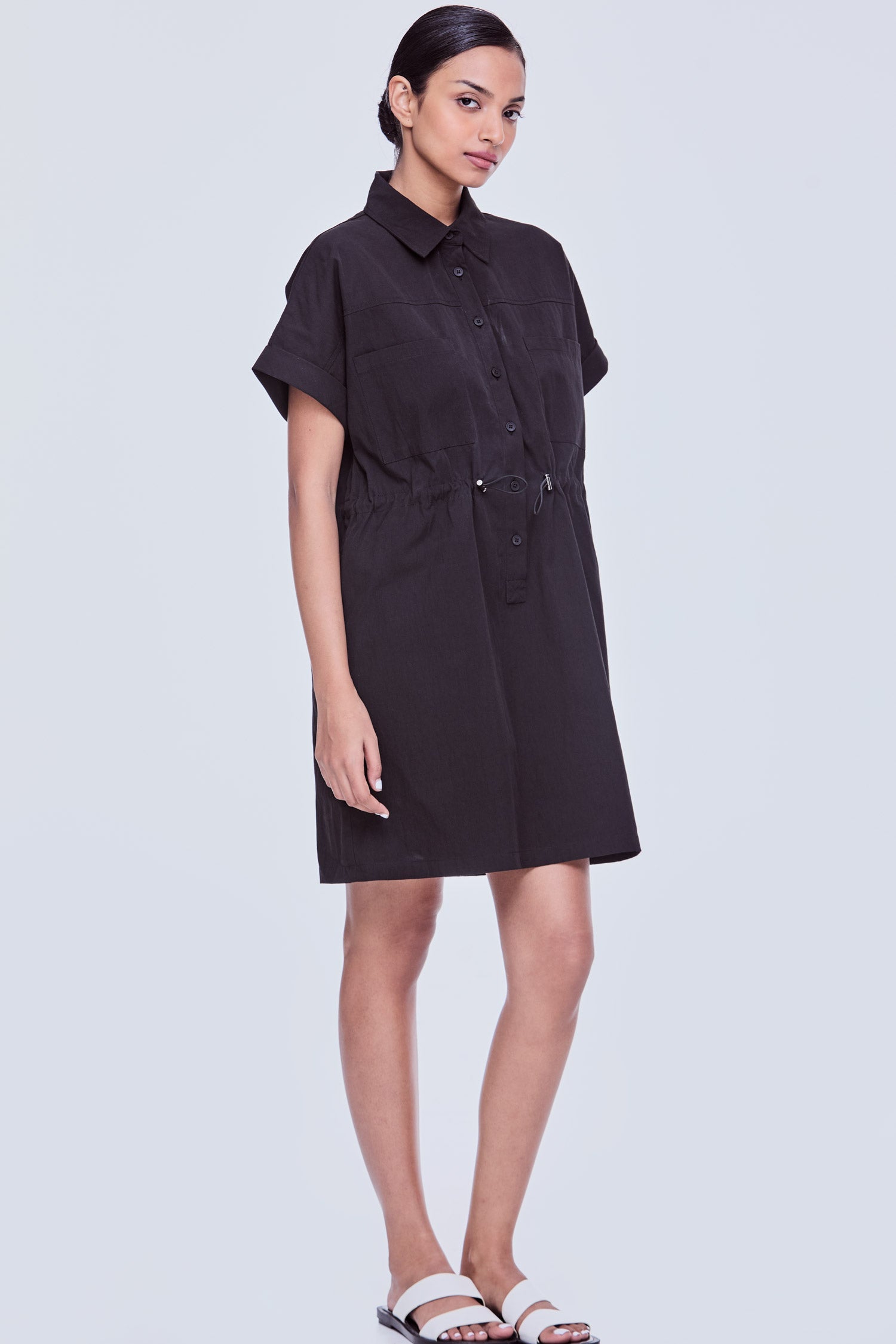 Scrunched Drawstring Dress