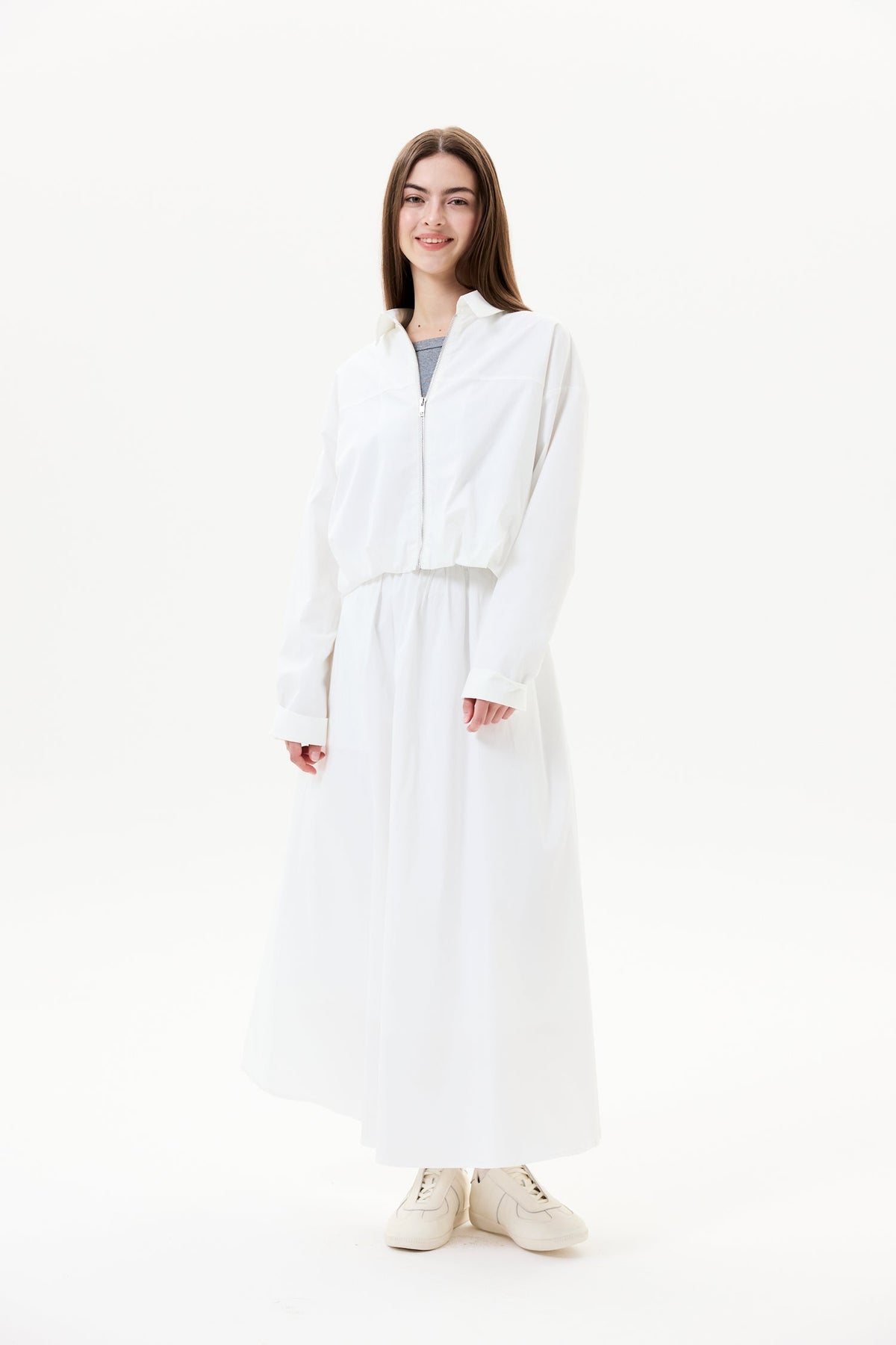 Collared Zip-Up Jacket Top