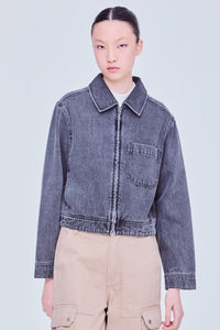 Zipped Denim Jacket