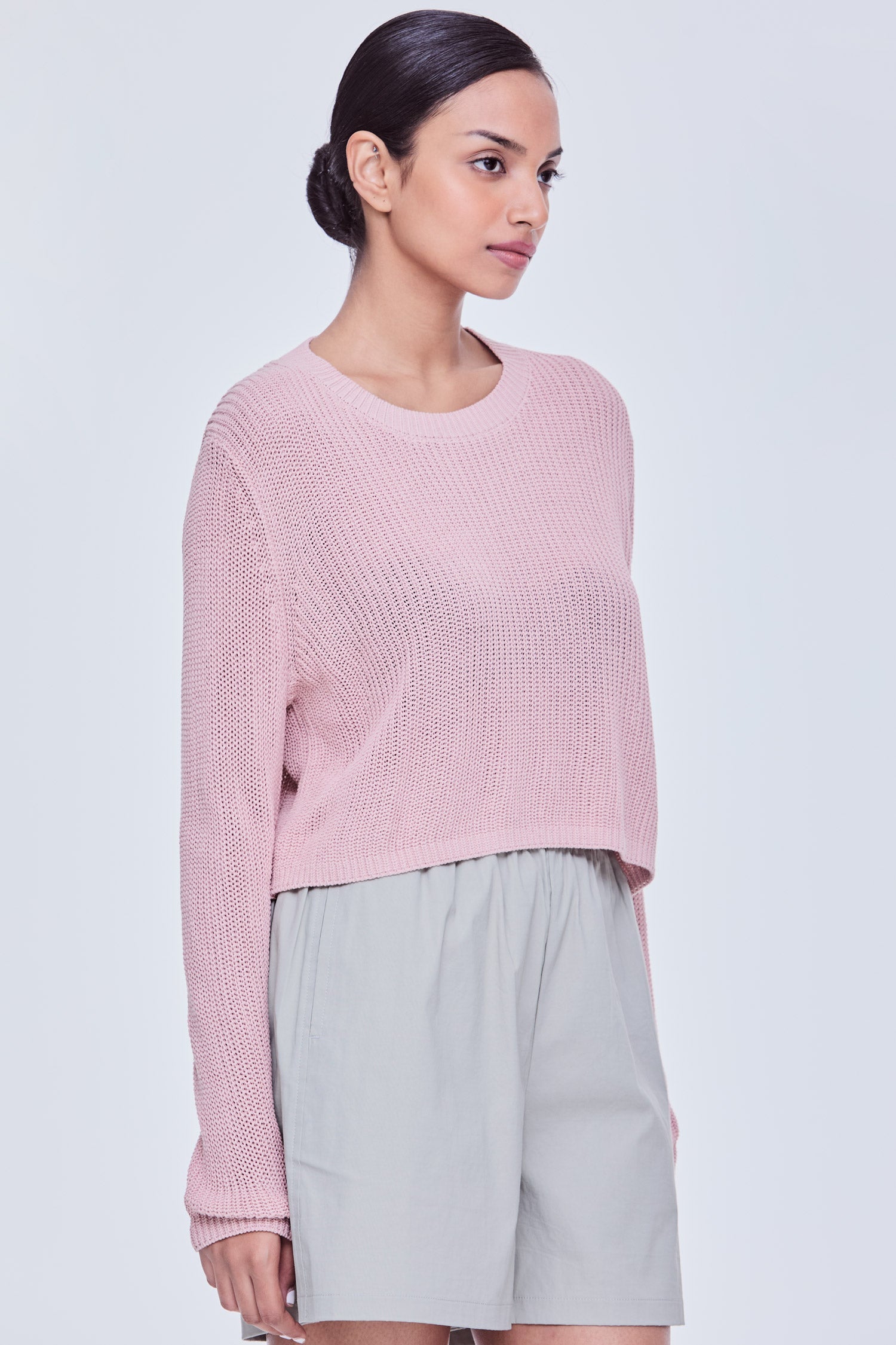 Crop Textured Knit Top