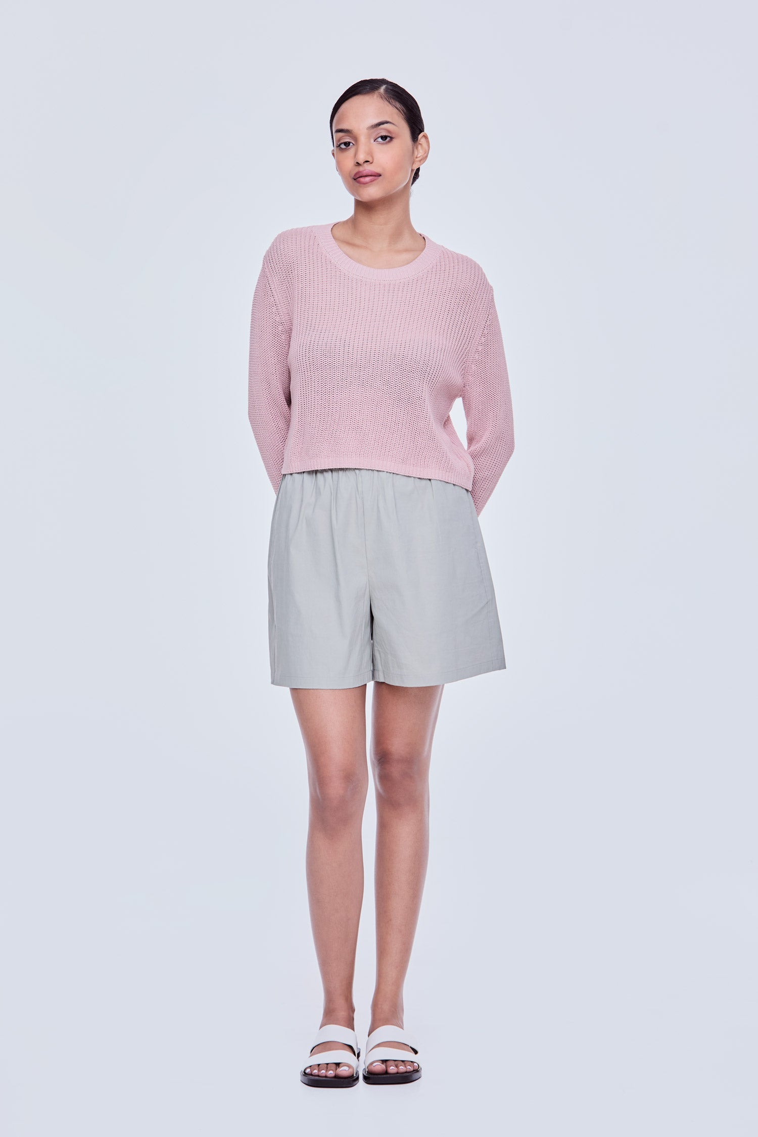 Crop Textured Knit Top
