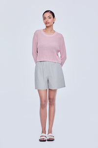 Crop Textured Knit Top